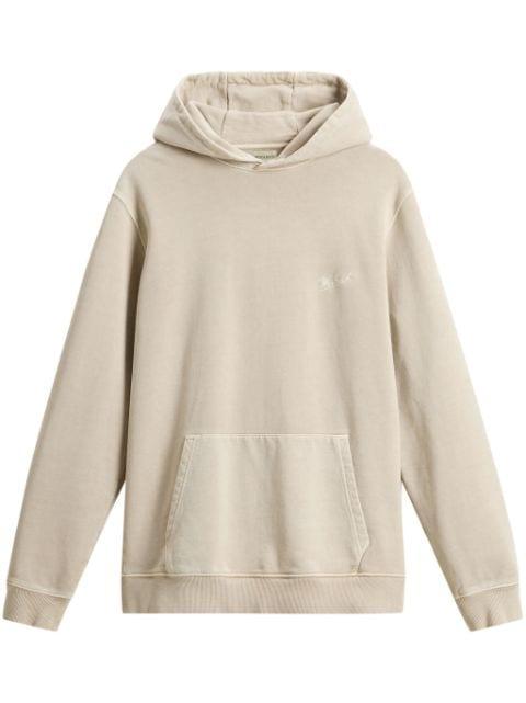 logo-embroidered cotton hoodie by WOOLRICH