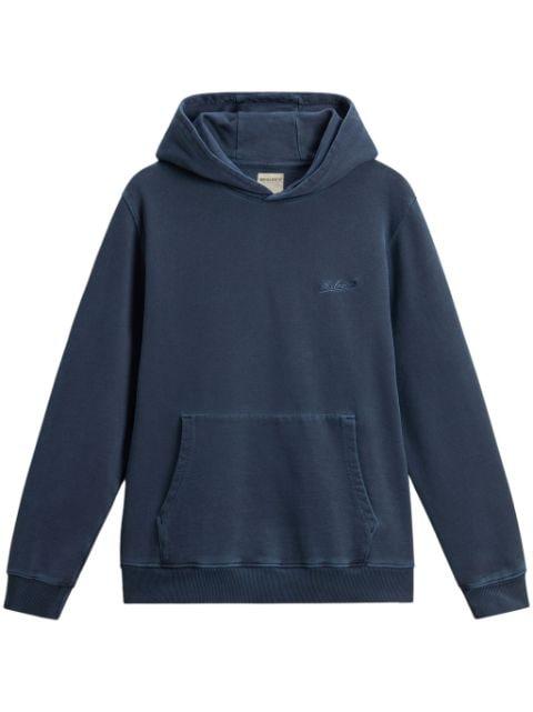 logo-embroidered cotton hoodie by WOOLRICH