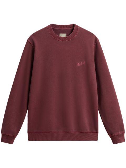 logo-embroidered cotton sweatshirt by WOOLRICH