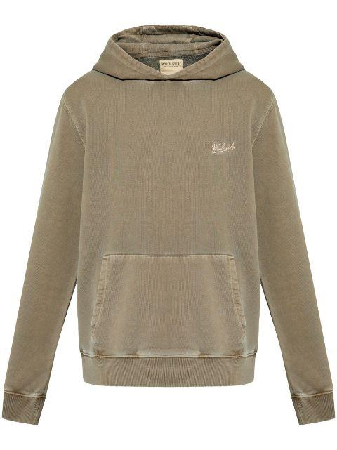logo-embroidered hoodie by WOOLRICH