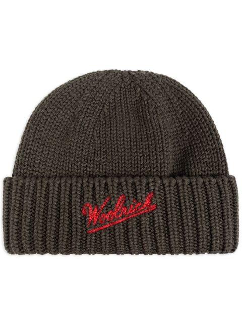 logo-intarsia beanie by WOOLRICH