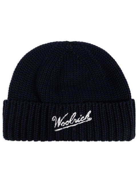 logo-intarsia beanie by WOOLRICH