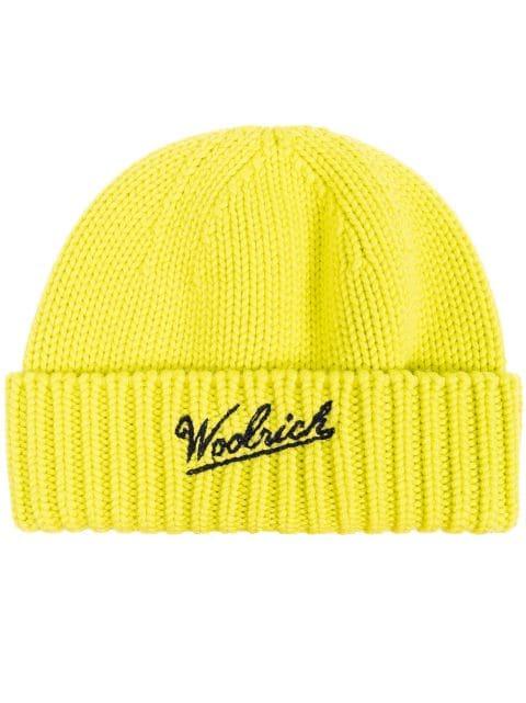 logo-intarsia beanie by WOOLRICH