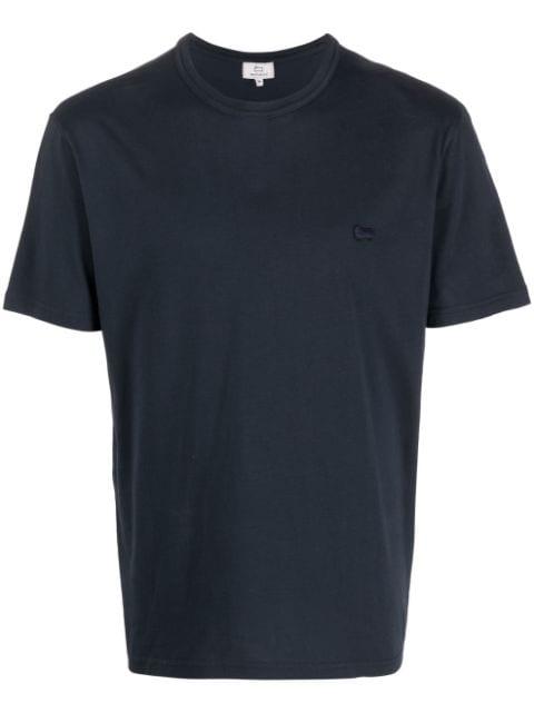 logo-patch cotton T-shirt by WOOLRICH