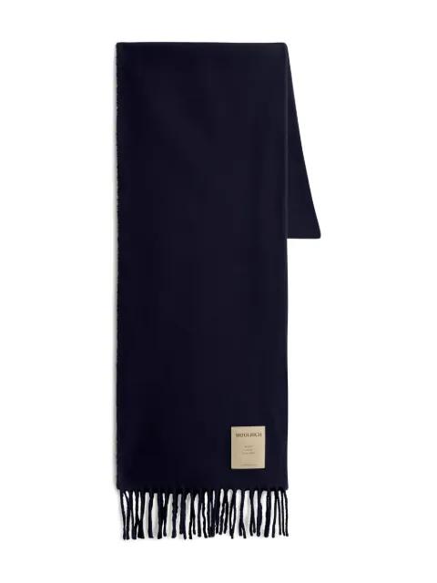 logo-patch fringed scarf by WOOLRICH