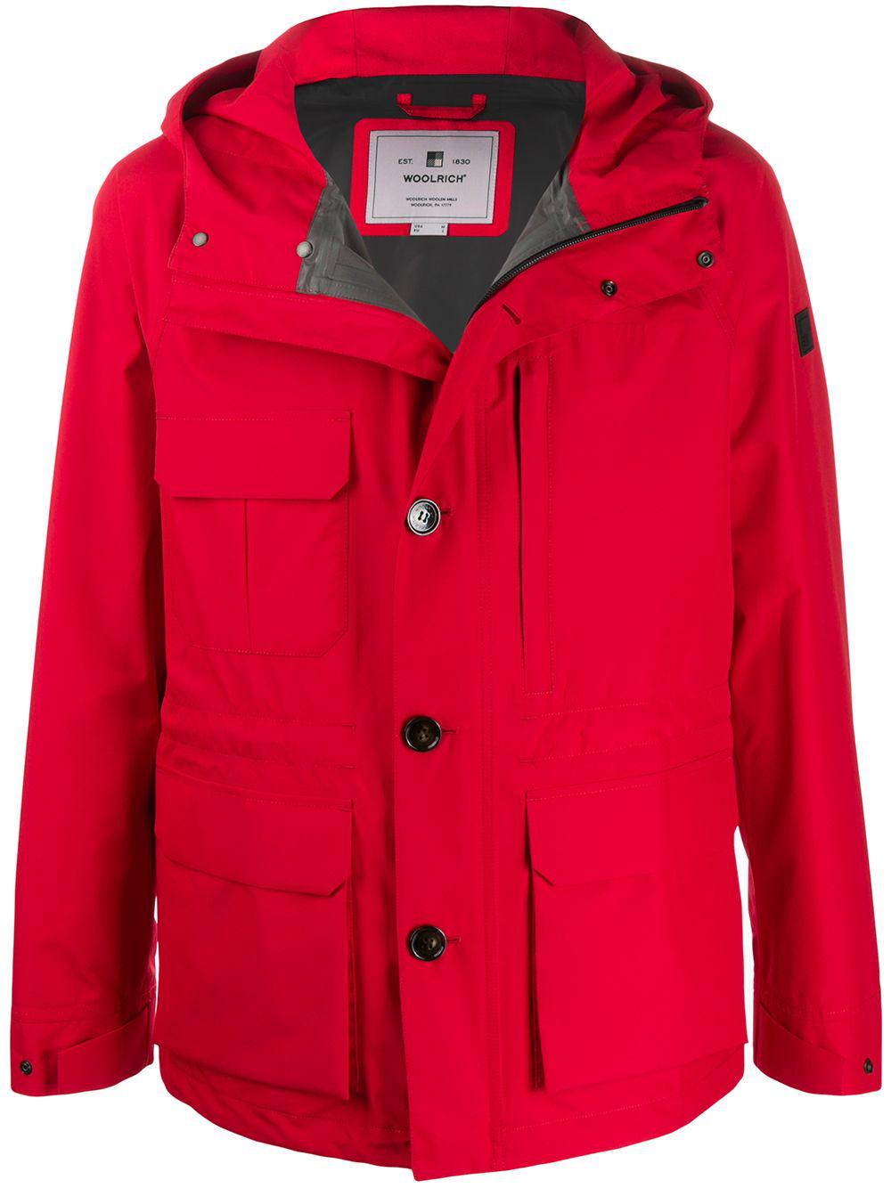 logo patch hoodied jacket by WOOLRICH