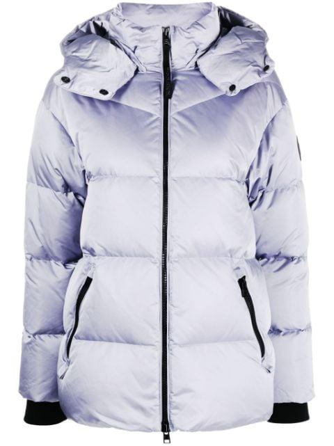 logo-patch hoodied padded jacket by WOOLRICH