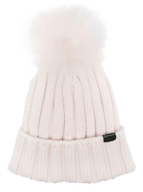 logo-patch knitted beanie by WOOLRICH