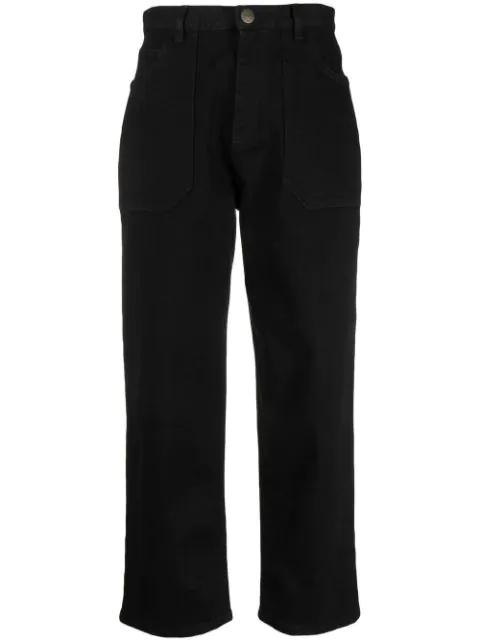 logo-patch straight-leg jeans by WOOLRICH