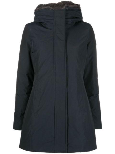 logo-patch zip-up hoodie by WOOLRICH