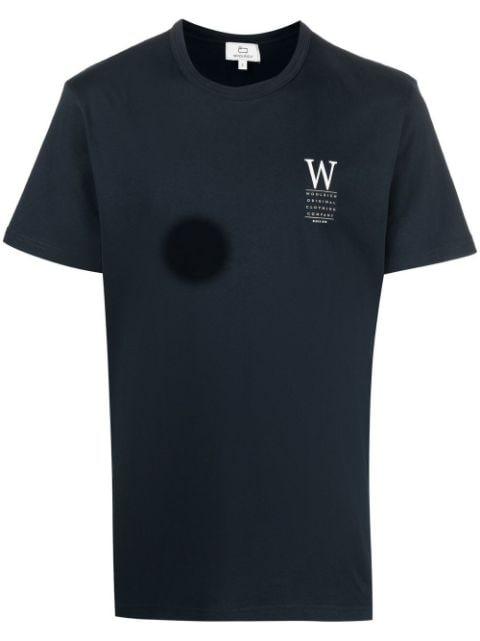 logo-print cotton T-shirt by WOOLRICH