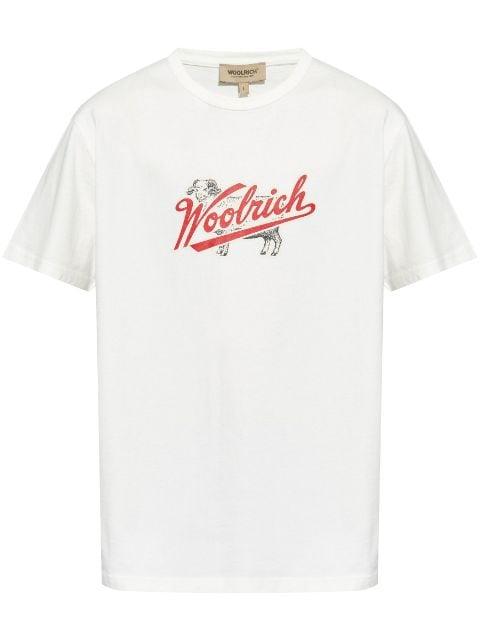 logo-print t-shirt by WOOLRICH