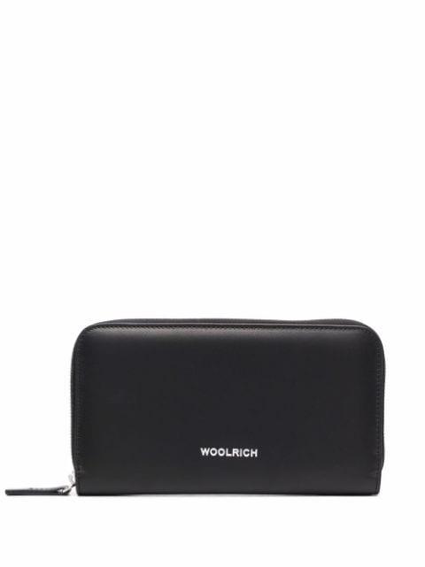 logo-print zip-around wallet by WOOLRICH