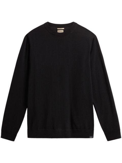logo-tag knitted jumper by WOOLRICH