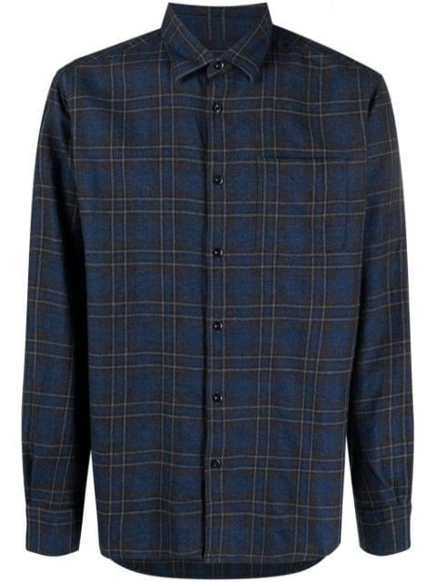 long-sleeve checked cotton shirt by WOOLRICH