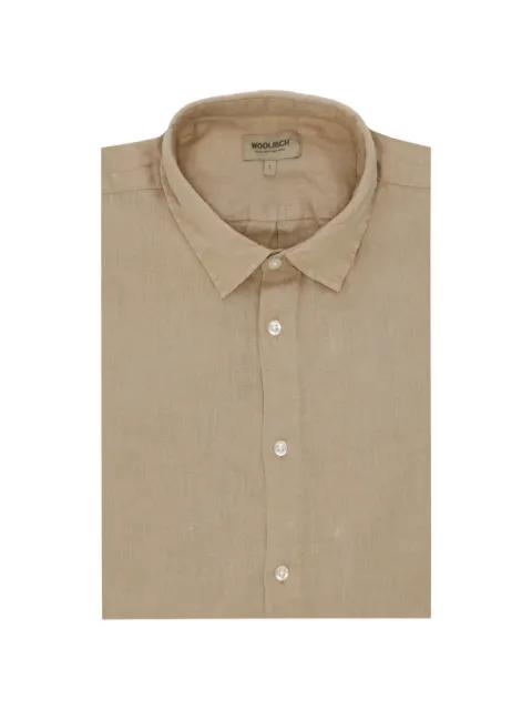 mélange-effect button-down shirt by WOOLRICH