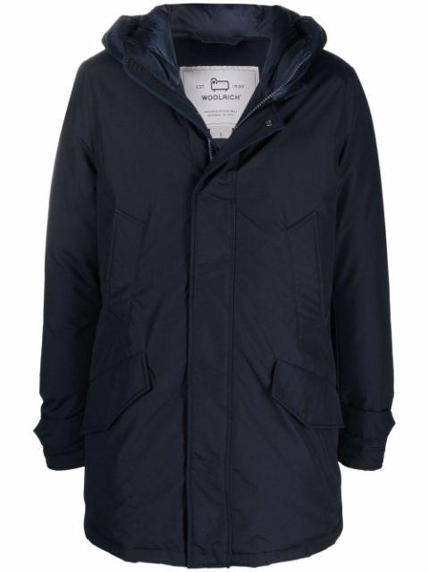 padded zip-up hoodied coat by WOOLRICH