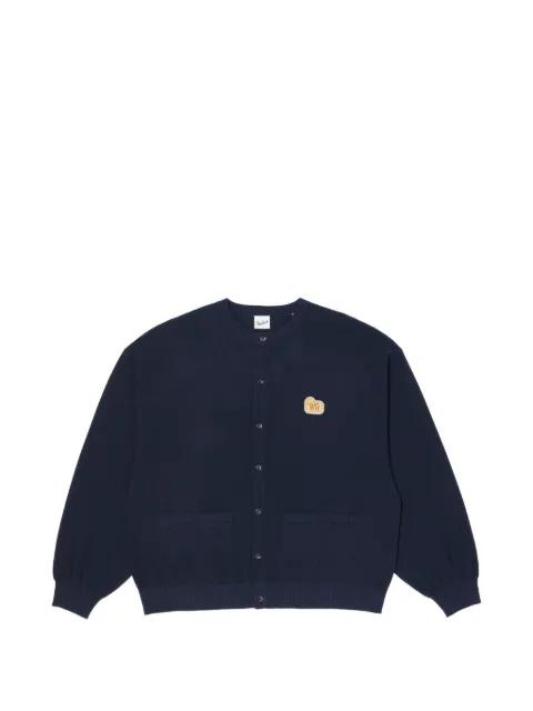 pique-knit crew-neck cardigan by WOOLRICH