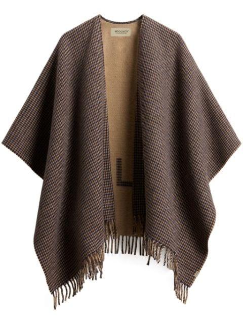 plaid-check cape by WOOLRICH
