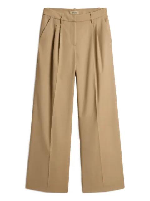 pleated straight trousers by WOOLRICH