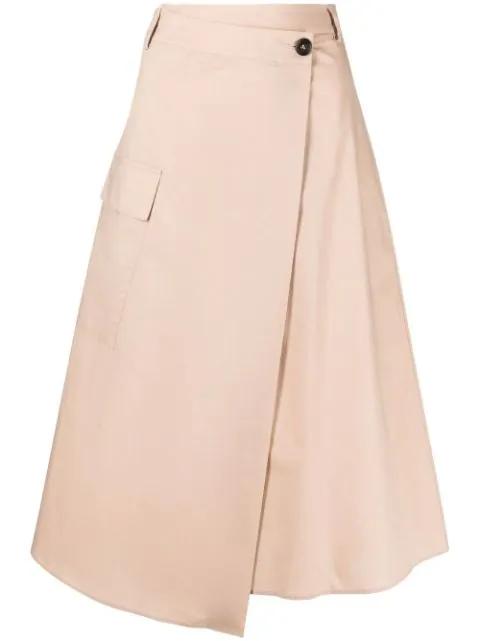 poplin A-line midi skirt by WOOLRICH
