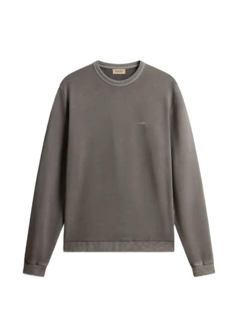 ribbed-details logo sweatshirt by WOOLRICH