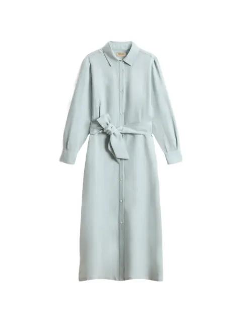 shirt belt midi dress by WOOLRICH