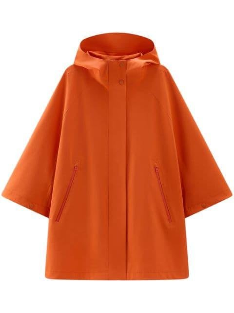 single-breasted hoodied cape by WOOLRICH