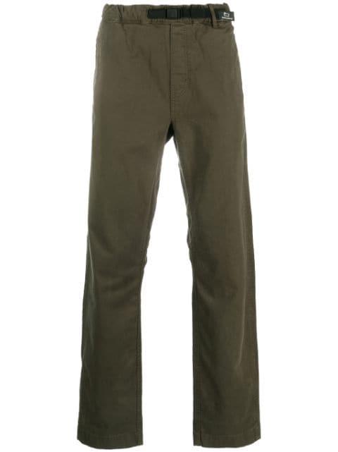 slide-buckle straight-leg trousers by WOOLRICH