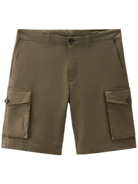 stretch-cotton cargo shorts by WOOLRICH