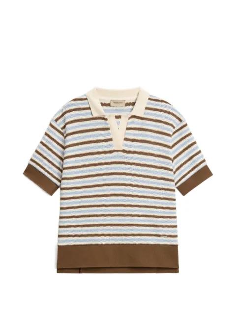 striped crochet-effect T-shirt by WOOLRICH