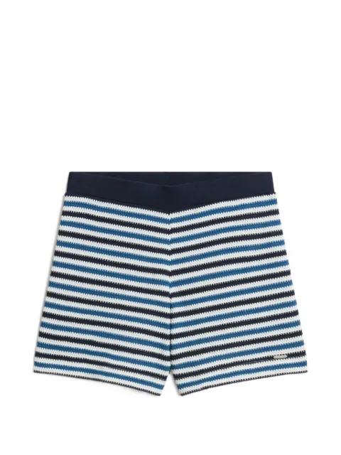striped crochet-effect shorts by WOOLRICH