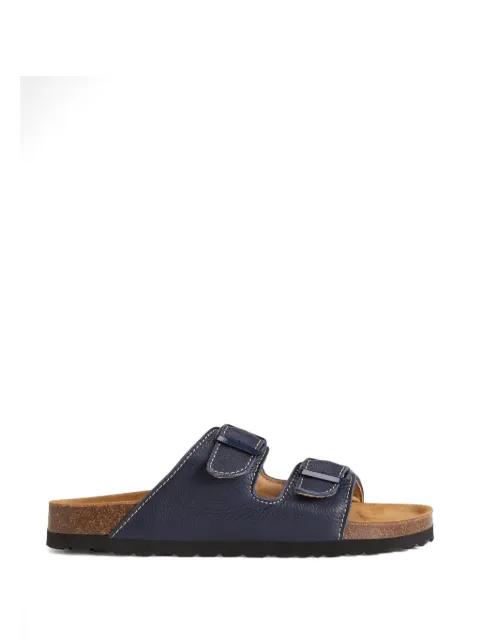 tumbled leather buckle sandals by WOOLRICH