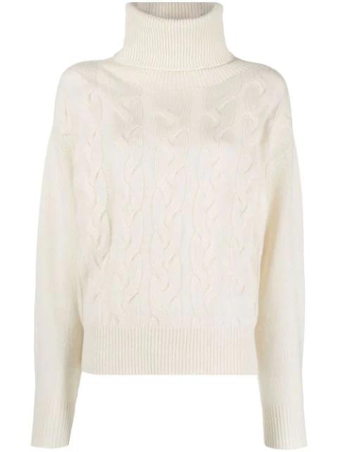 turtleneck cable-knit jumper by WOOLRICH