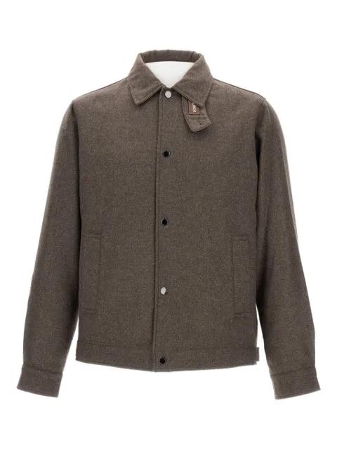 wool blend shirt jacket by WOOLRICH