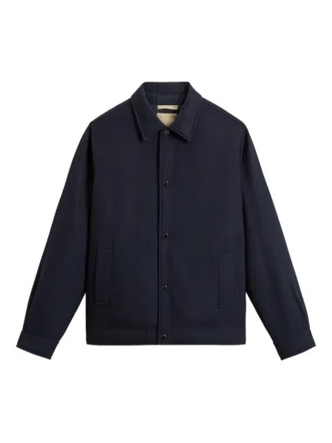wool buttoned shirt jacket by WOOLRICH