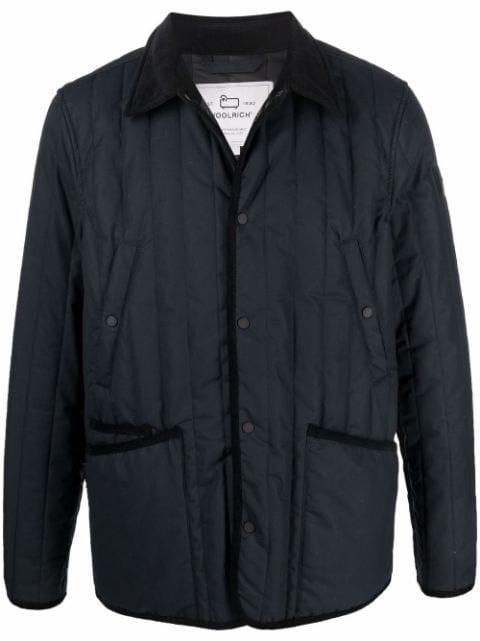 x British Millerain Barrier quilted shirt jacket by WOOLRICH