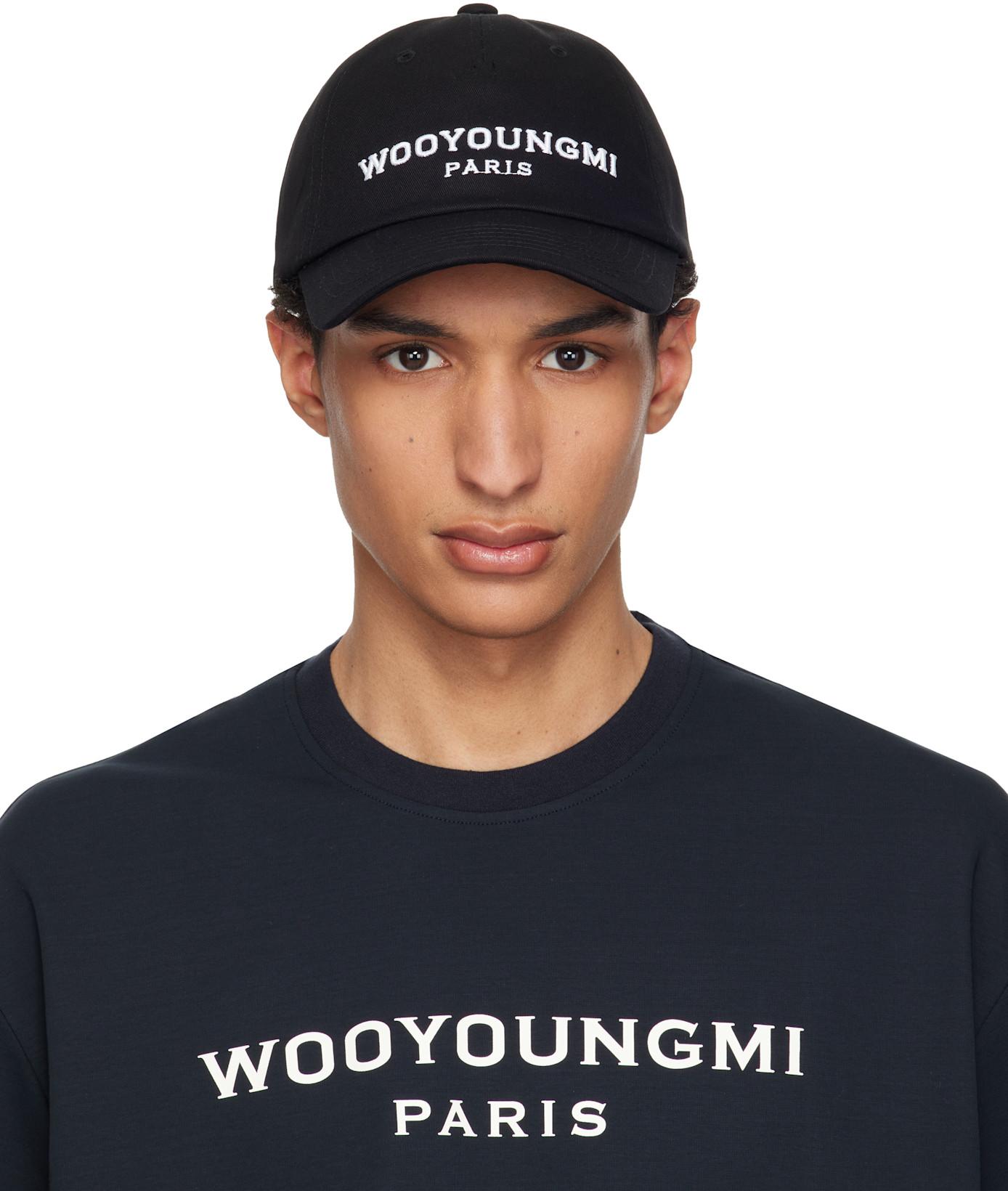 Black Embroidered Ball Cap by WOOYOUNGMI
