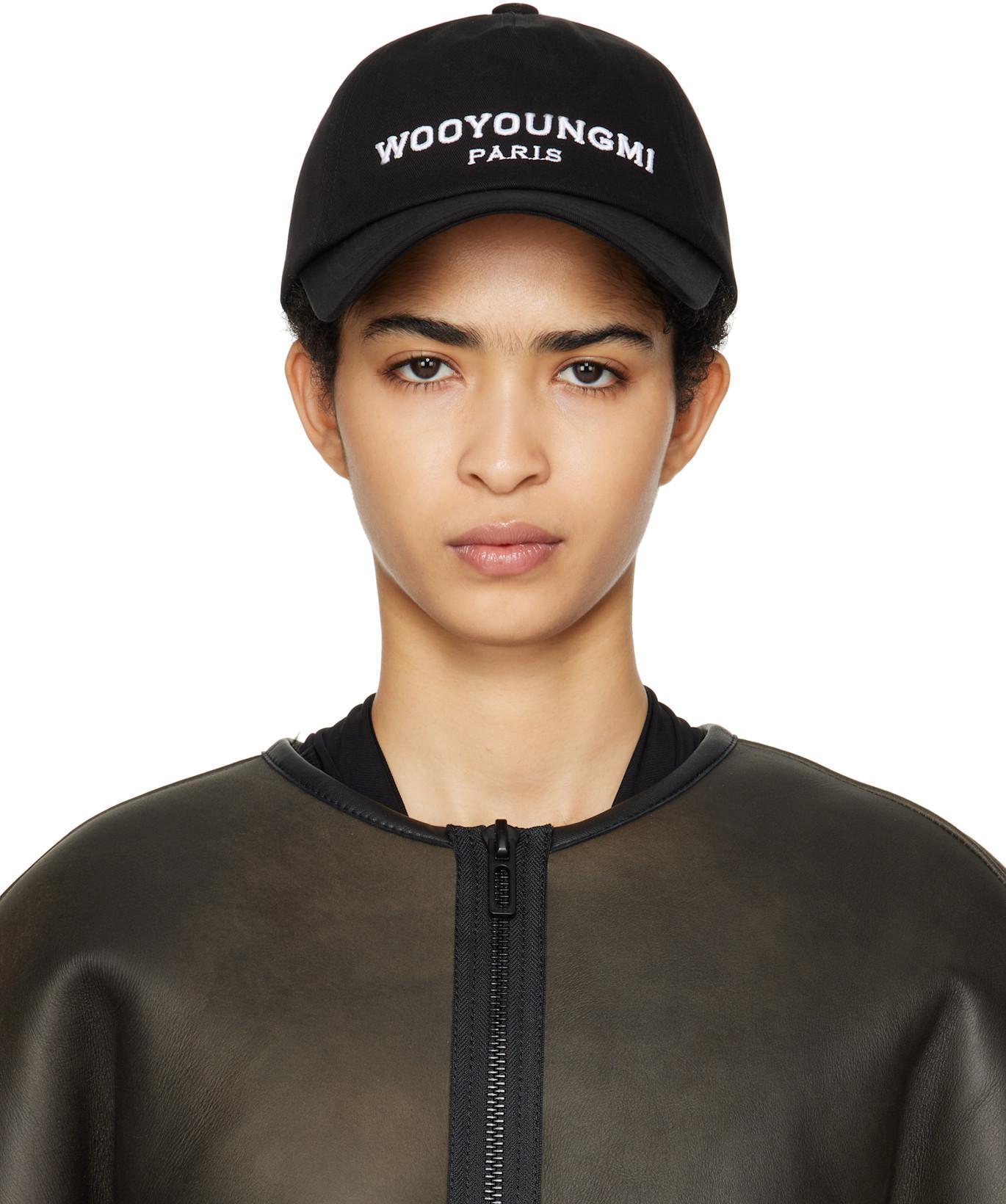 Black Embroidered Ball Cap by WOOYOUNGMI