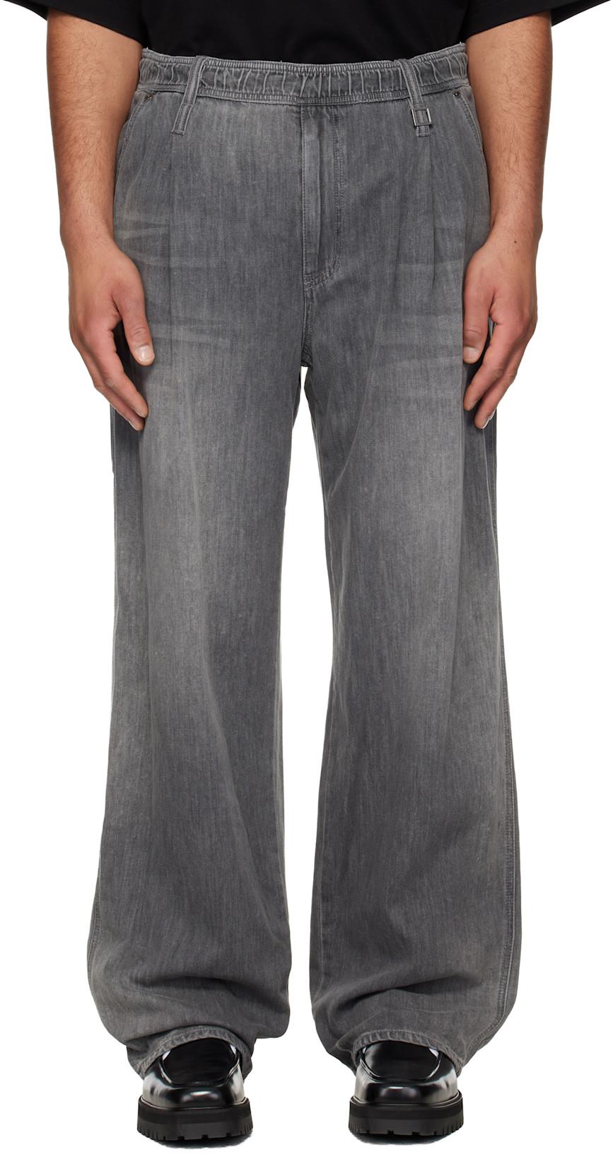 Black Lightweight Banding Jeans by WOOYOUNGMI