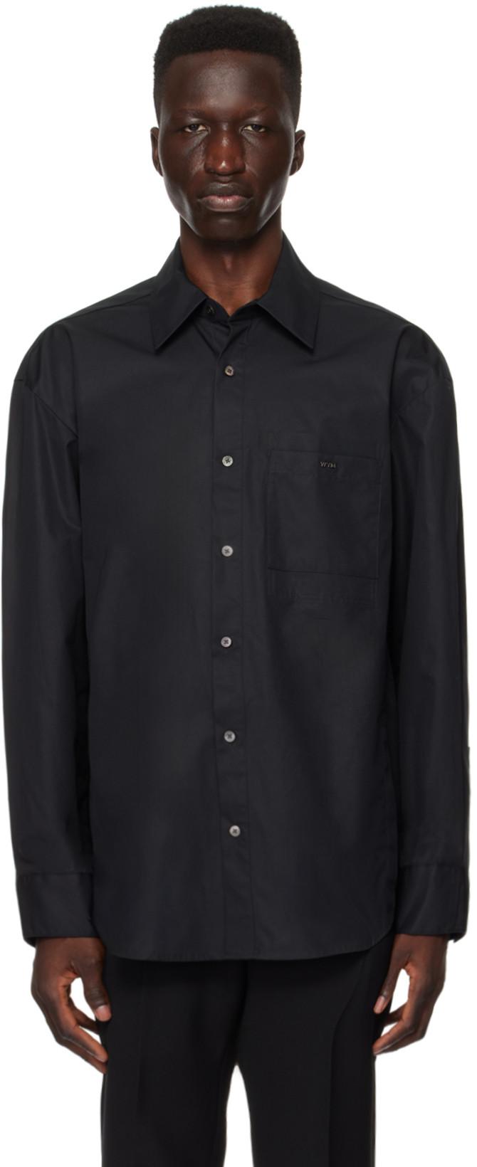 Black Printed Shirt by WOOYOUNGMI
