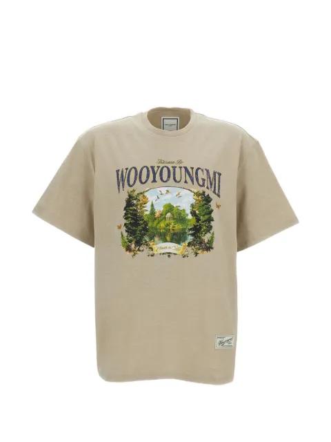 Garden graphic-print T-shirt by WOOYOUNGMI