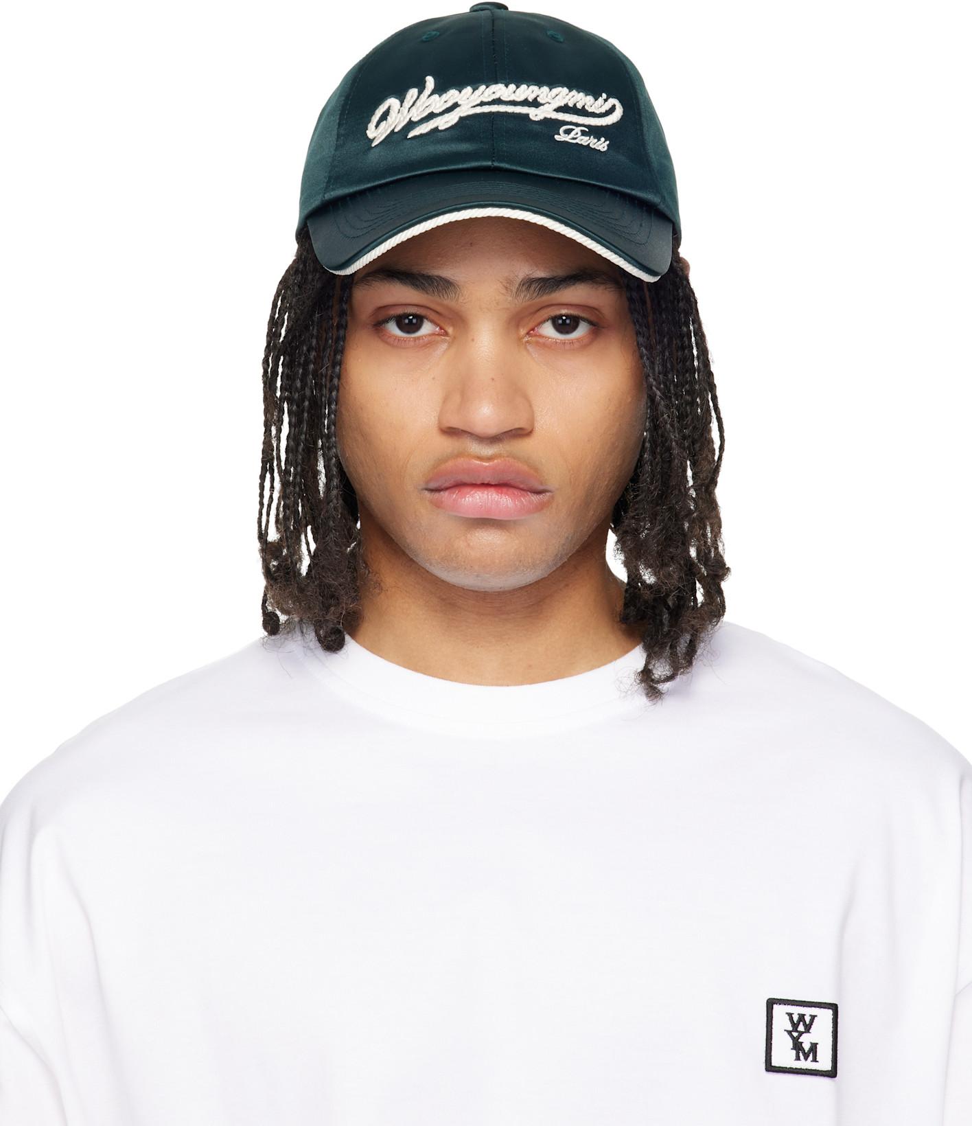 Green Rope Embroidered Ball Cap by WOOYOUNGMI