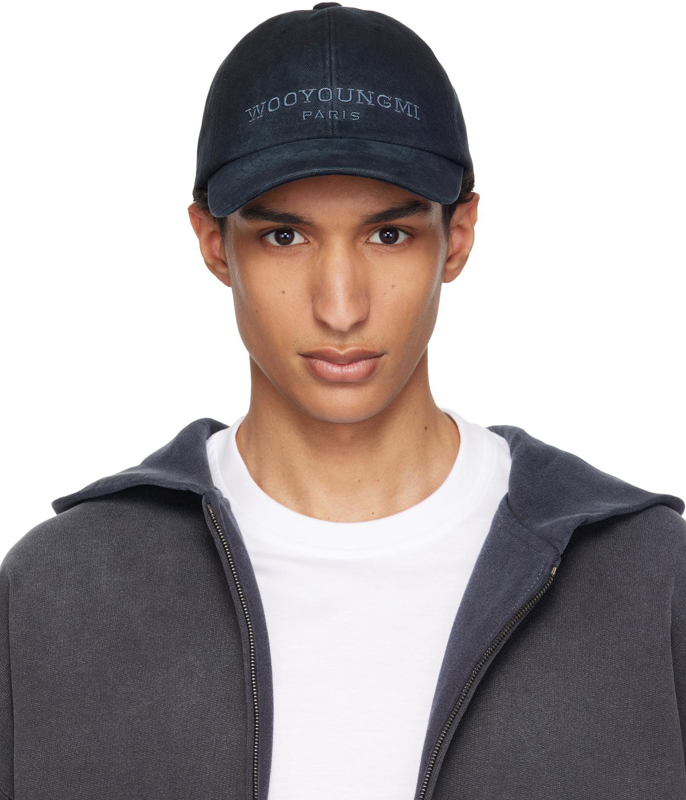 Navy Dyed Logo Ball Cap by WOOYOUNGMI