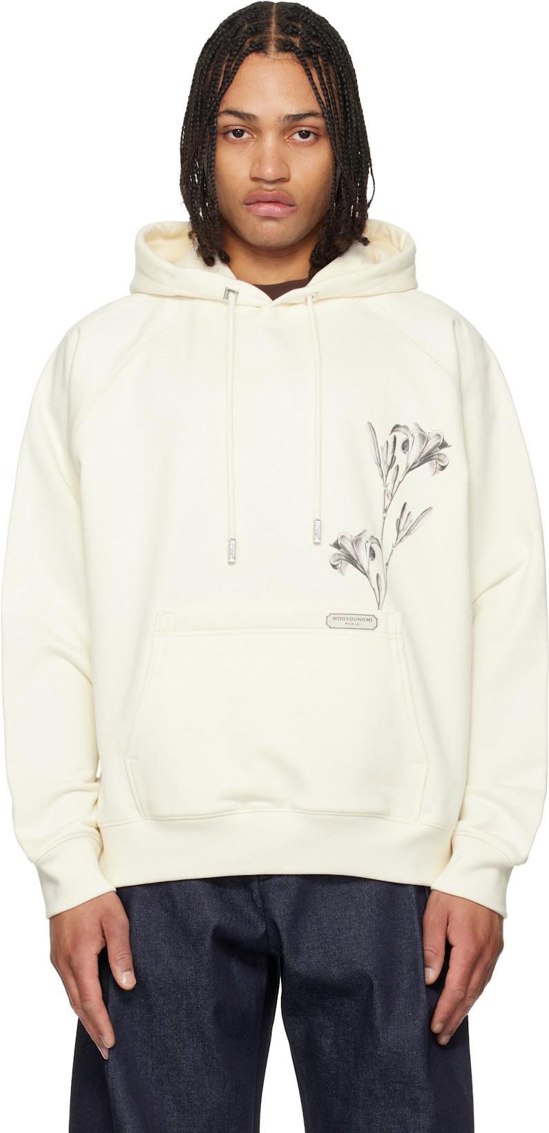 Off-White Flower Back Logo Hoodie by WOOYOUNGMI