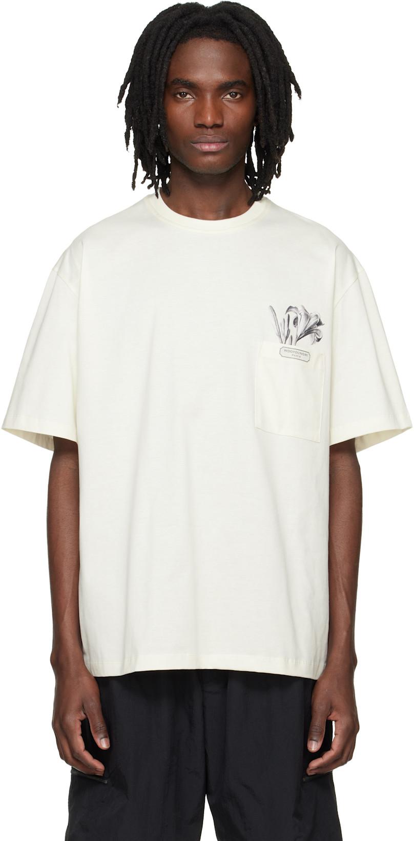 Off-White Flower Back Logo T-shirt by WOOYOUNGMI