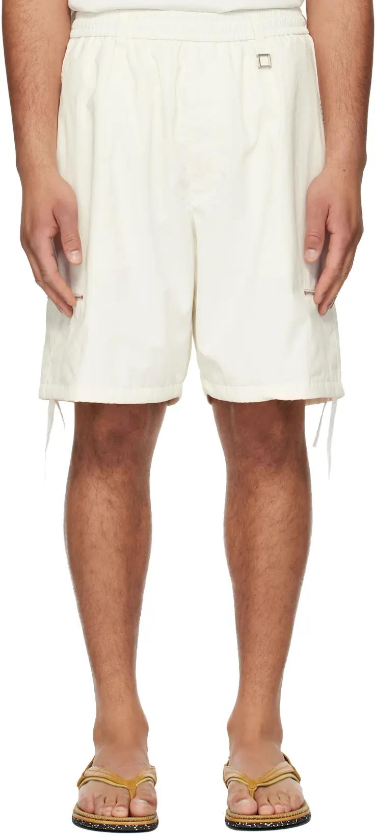 Off-White Zip Detail Utility Shorts by WOOYOUNGMI