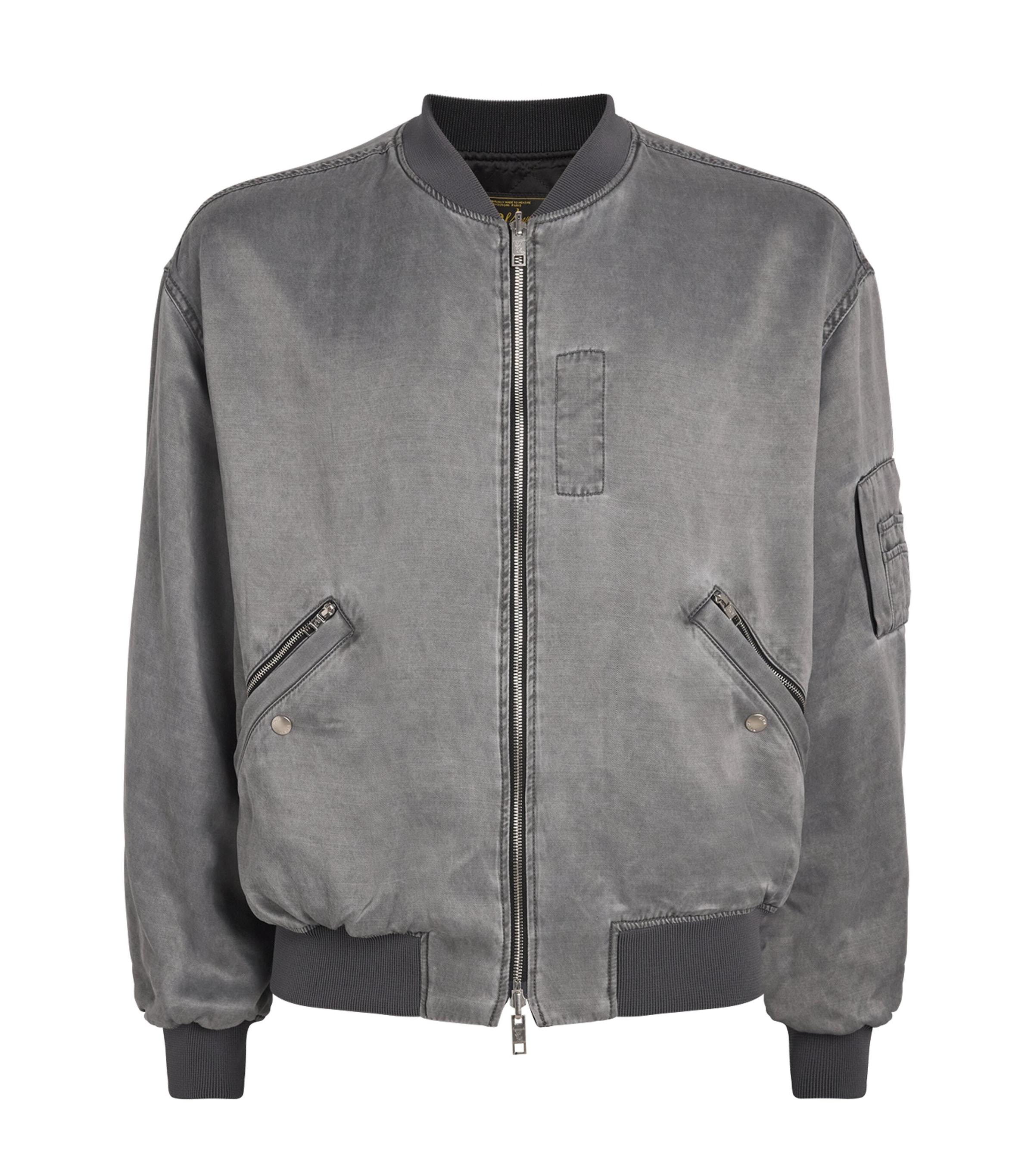 Wooyoungmi Cotton Faded Logo Bomber Jacket by WOOYOUNGMI