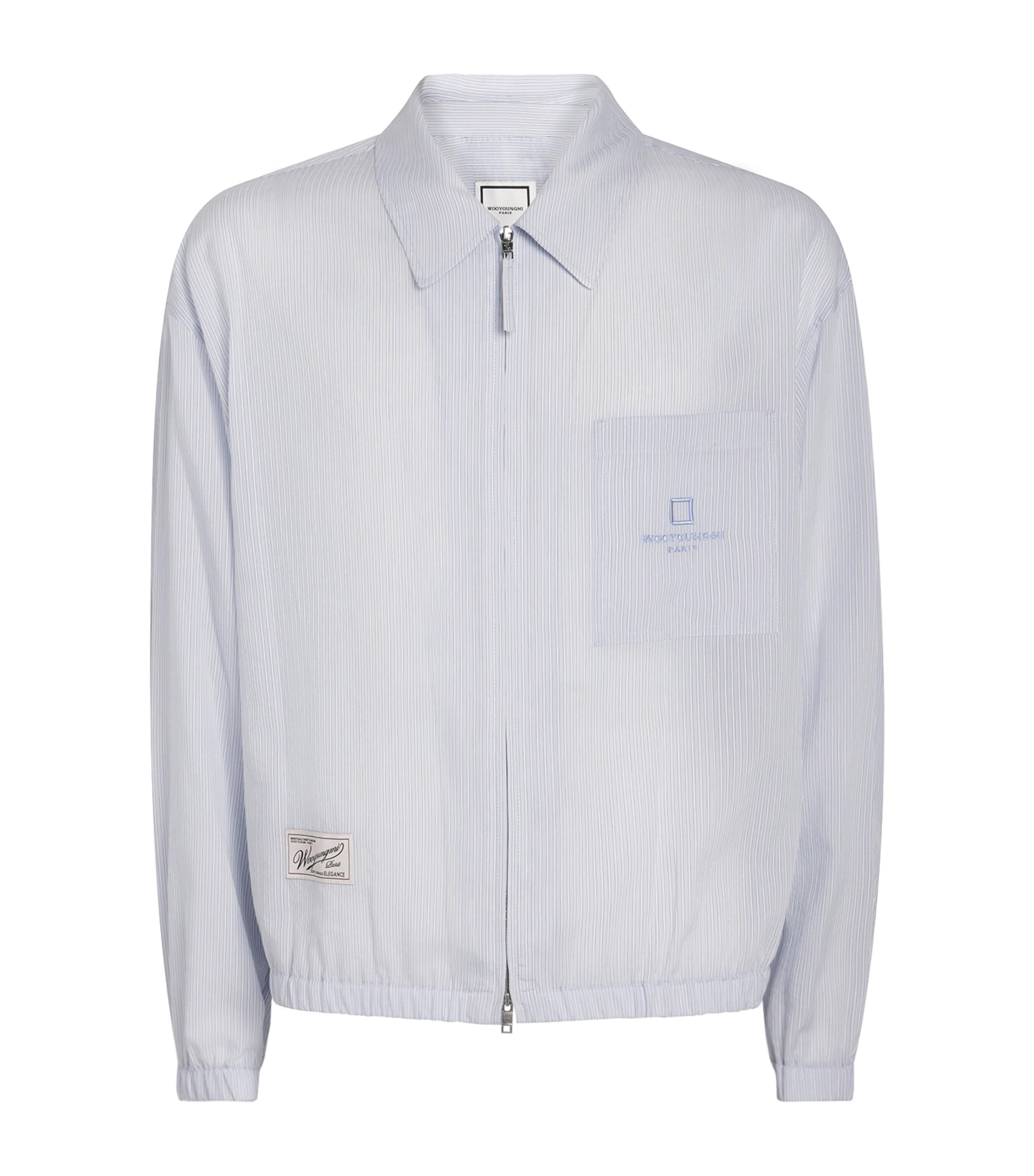 Wooyoungmi Stripe Zip-Up Shirt by WOOYOUNGMI