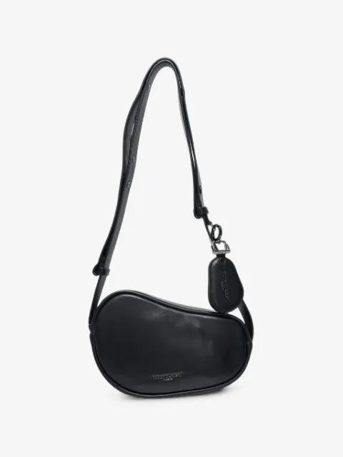 asymmetric leather messenger bag by WOOYOUNGMI